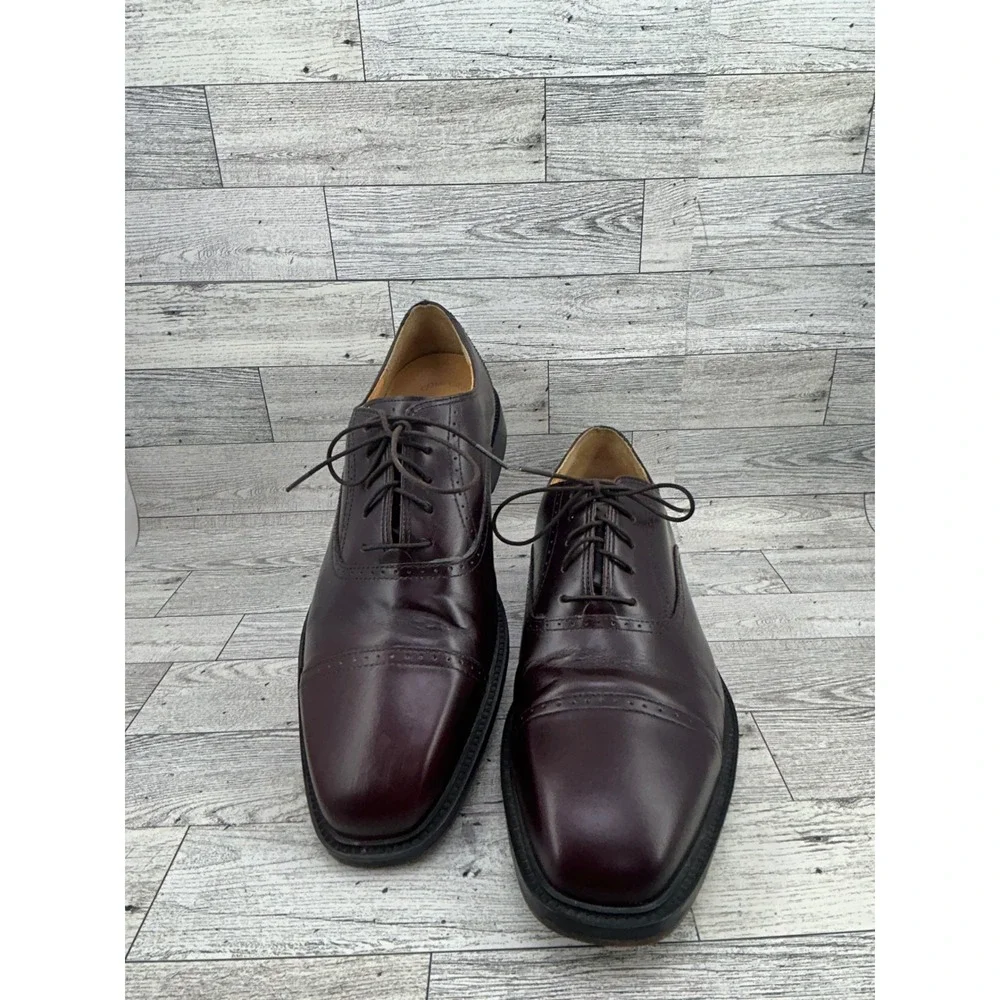 Rockport Mens APM1141E Leather Dress Shoes Oxfords Burgundy Size‎ 9M